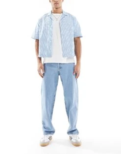 Jack & Jones Intelligence Eddie Baggy Jeans In Stonewash Blue For Men Blue Denim -Men Style Shop 201186197 1 bluedenim 1