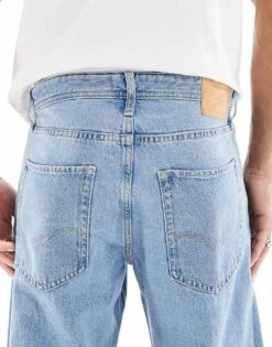 Jack & Jones Intelligence Eddie Baggy Jeans In Stonewash Blue For Men Blue Denim -Men Style Shop 201186197 4