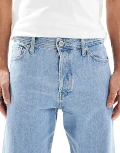 Jack & Jones Intelligence Eddie Baggy Jeans In Stonewash Blue For Men Blue Denim -Men Style Shop 201186197 5