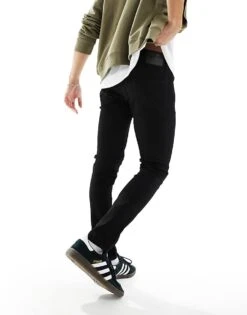 Jack & Jones Intelligence Glenn Slim Fit Jeans In Black For Men Black Denim -Men Style Shop 201856084 3