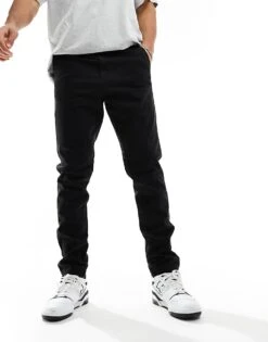 Jack & Jones Intelligence Slim Fit Chinos In Black For Men -Men Style Shop 202079247 5