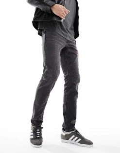 Jack & Jones Intelligence Glenn Slim Tapered Fit Jeans In Black Wash For Men Black Denim -Men Style Shop 202084318 1 blackdenim 1