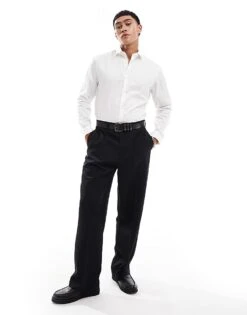 Jack & Jones Premium Slim Fit Shirt In White For Men -Men Style Shop 202355344 4