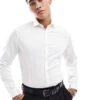 Jack & Jones Premium Super Slim Fit Stretch Smart Shirt In White For Men