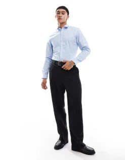 Jack & Jones Premium Super Slim Fit Stretch Smart Shirt In Blue For Men Cashmere Blue -Men Style Shop 202677736 3