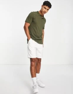 Jack & Jones Essentials Slim Fit Pique Logo Polo In Green For Men Olive Night -Men Style Shop 202851557 3
