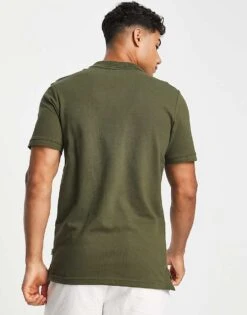 Jack & Jones Essentials Slim Fit Pique Logo Polo In Green For Men Olive Night -Men Style Shop 202851557 4