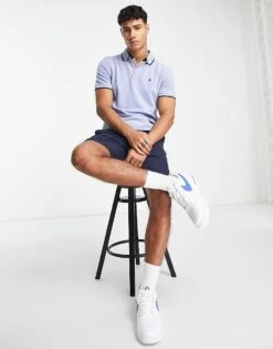 Jack & Jones Essentials Slim Fit Tipped Pique Logo Polo In Blue For Men Bright Cobalt -Men Style Shop 202852277 4