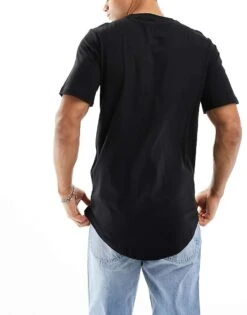 Jack & Jones Originals 3 Pack Curve Longline T-shirt In White/navy/black For Men White Navy Black -Men Style Shop 202853549 3