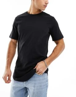 Jack & Jones Originals 3 Pack Curve Longline T-shirt In White/navy/black For Men White Navy Black -Men Style Shop 202853549 4