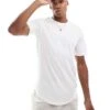 Jack & Jones Essentials Longline T-shirt With Curve Hem In White For Men -Men Style Shop 202854366 1 white