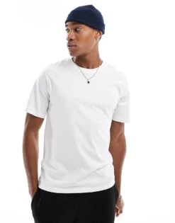 Jack & Jones Essentials T-shirt In Cotton With Crew Neck In White - WHITE For Men -Men Style Shop 202856794 4