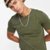 Jack & Jones Essentials T-shirt In Cotton With Crew Neck In Khaki - MGREEN For Men Olive Night