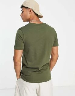 Jack & Jones Essentials T-shirt In Cotton With Crew Neck In Khaki - MGREEN For Men Olive Night -Men Style Shop 202857098 2