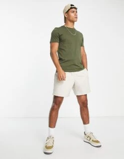 Jack & Jones Essentials T-shirt In Cotton With Crew Neck In Khaki - MGREEN For Men Olive Night -Men Style Shop 202857098 4