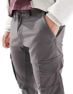 Jack & Jones Intelligence Cuffed Cargo Trouser In Grey For Men Asphalt -Men Style Shop 202950061 4
