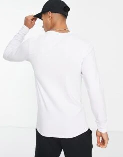 Jack & Jones Essentials Long Sleeve T-shirt In White For Men Opt White -Men Style Shop 202957147 3