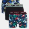 Jack & Jones 3 Pack Trunks In Floral Print For Men Black