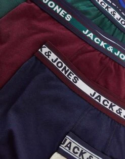 Jack & Jones 5 Pack Trunks In Multi For Men Dark Grey Melange -Men Style Shop 202998236 3