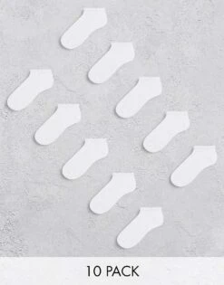 Jack & Jones 10 Pack Socks In White For Men -Men Style Shop 203000755 1 white 1