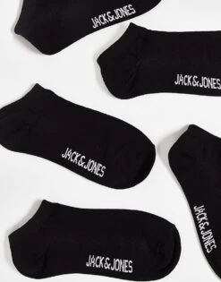 Jack & Jones Trainer Socks 5 Pack In Black For Men -Men Style Shop 203001360 4