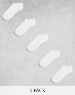 Jack & Jones Trainer Socks 5 Pack In White For Men -Men Style Shop 203001515 1 white 1