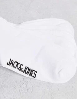 Jack & Jones Trainer Socks 5 Pack In White For Men -Men Style Shop 203001515 4