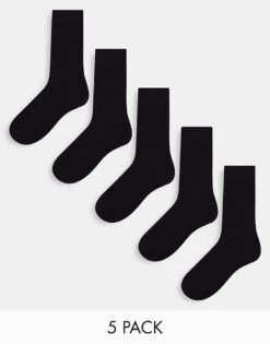 Jack & Jones Socks 5 Pack In Black For Men -Men Style Shop 203002084 1 black 1