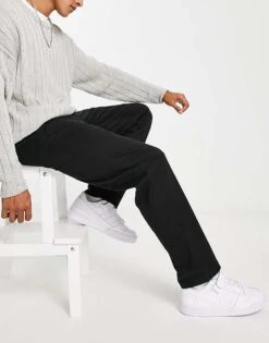 Jack & Jones Intelligence Loose Fit Chino In Black For Men -Men Style Shop 203588888 3