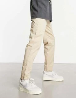 Jack & Jones Intelligence Tapered Carrot Fit Worker Trouser In Beige For Men Dune -Men Style Shop 203671141 3