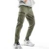 Jack & Jones Intelligence Tapered Cargo Trouser In Khaki For Men Dusty Olive -Men Style Shop 203681776 1 dustyolive