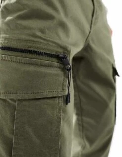 Jack & Jones Intelligence Tapered Cargo Trouser In Khaki For Men Dusty Olive -Men Style Shop 203681776 5