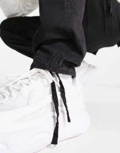 Jack & Jones Intelligence Loose Fit Washed Cargo Trouser In Black For Men -Men Style Shop 203681912 3