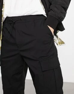 Jack & Jones Intelligence Poly Cargo Trouser In Black For Men -Men Style Shop 203682372 3