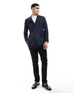 Jack & Jones Premium Double Breasted Suit Jacket In Navy For Men Navy Blazer -Men Style Shop 203683712 1 navyblazer 1