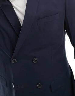 Jack & Jones Premium Double Breasted Suit Jacket In Navy For Men Navy Blazer -Men Style Shop 203683712 4