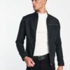 Jack & Jones Essentials Biker Jacket In Faux Suede Black For Men Jet Black -Men Style Shop 203784743 1 jetblack