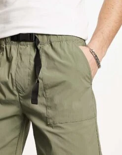 Jack & Jones Intelligence Technical Nylon Short In Khaki For Men Deep Lichen Green -Men Style Shop 203949357 2