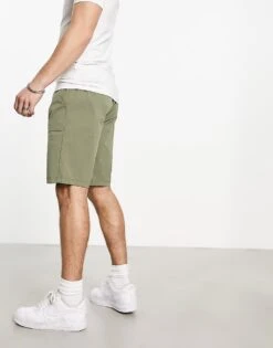 Jack & Jones Intelligence Technical Nylon Short In Khaki For Men Deep Lichen Green -Men Style Shop 203949357 3