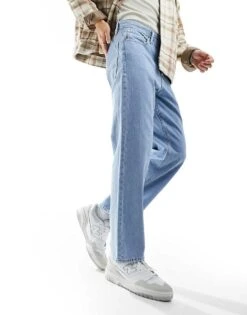 Jack & Jones Intelligence Eddie Baggy Jeans In Lightwash Blue For Men Blue Denim -Men Style Shop 204049377 1 bluedenim 1