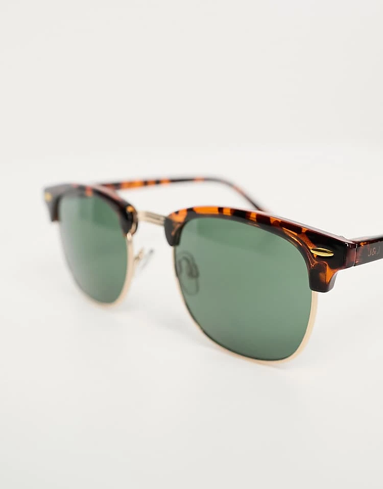 Jack & Jones Retro Frame Sunglasses In Tortoiseshell For Men Detail:j6867-00 5 Jack & Jones Retro Frame Sunglasses In Tortoiseshell For Men Detail:j6867-00 - Image 3