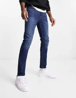 Jack & Jones Intelligence Liam Slim Fit Jean In Medium Wash For Men Blue Denim -Men Style Shop 204246274 1 bluedenim 1