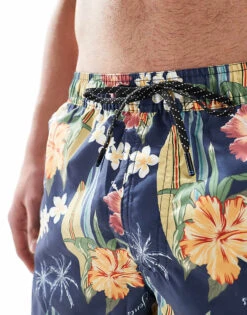 Jack & Jones Intelligence Swim Shorts In Navy Floral Print For Men Sky Captain -Men Style Shop 204390409 3