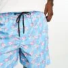 Jack & Jones Intelligence Flamingo Swim Shorts In Blue For Men Ethereal Blue