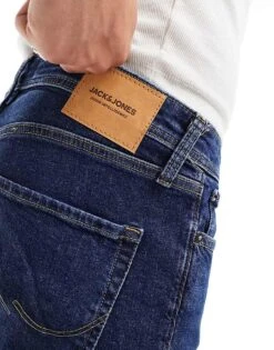 Jack & Jones Essentials Mike Tapered Fit Jean In Mid Wash Blue For Men Blue Denim -Men Style Shop 204718022 3