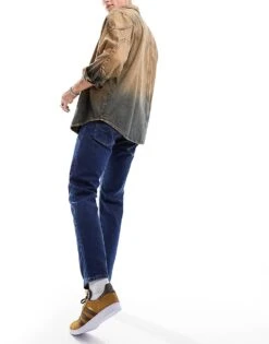 Jack & Jones Essentials Mike Tapered Fit Jean In Mid Wash Blue For Men Blue Denim -Men Style Shop 204718022 4