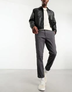 Jack & Jones Intelligence Slim Fit Chino Grey For Men Asphalt -Men Style Shop 204718348 1 asphalt 1