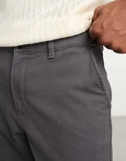 Jack & Jones Intelligence Slim Fit Chino Grey For Men Asphalt -Men Style Shop 204718348 2