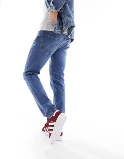 Jack & Jones Essentials Mike Tapered Fit Jean In Light Wash Blue For Men Blue Denim -Men Style Shop 204718500 3