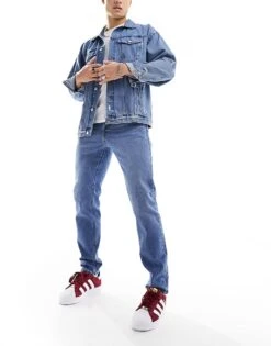 Jack & Jones Essentials Mike Tapered Fit Jean In Light Wash Blue For Men Blue Denim -Men Style Shop 204718500 4